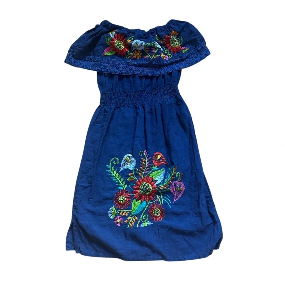 Mexican Embroidered Off Shoulders Dress